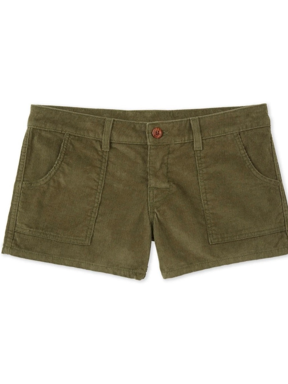 Birdwell WOMEN'S CLASSIC CORDUROY SHORTS in Olive in Sz 4. Excellent condition.